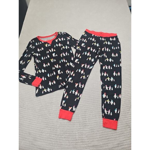 Wondershop Pajamas Womens Small Penguin Print Holiday Christmas Pajamas - Picture 1 of 8